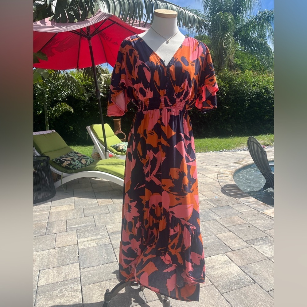 Anthropologie Abel The Label Floral Midi Dress - size medium - Picture 3 of 14